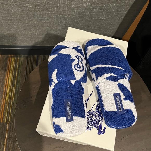 NIB Burberry Prorsum Snug cotton towelling Terry slippers slides 38 - Picture 6 of 11